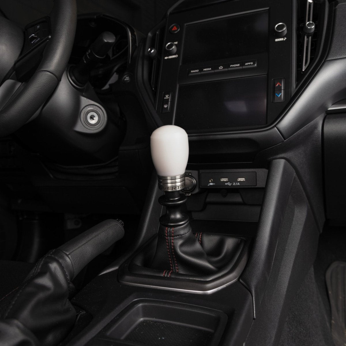 OVERTAKE ModKnob Weighted Delrin Shift Knob - Short - Subaru Manual Transmission - JDMuscleInteriorA10676WHTWhite