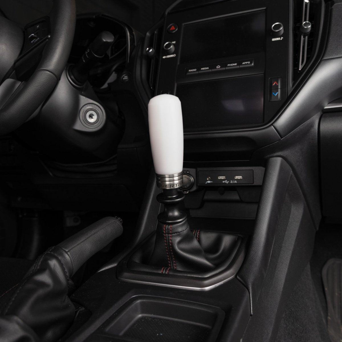 OVERTAKE ModKnob Weighted Delrin Shift Knob - Tall - Subaru Manual Transmission - JDMuscleInteriorA10675WHTWhite