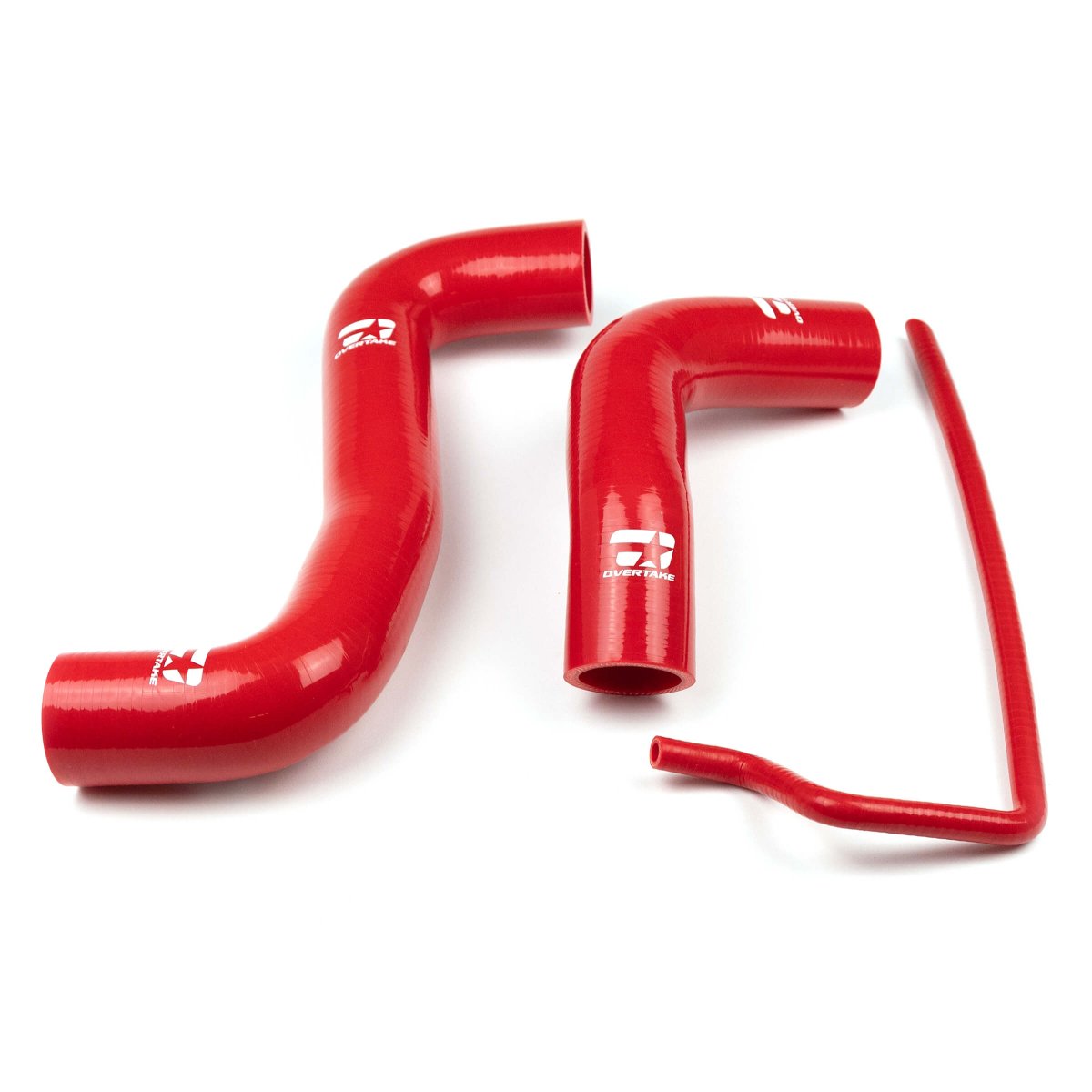 OVERTAKE Radiator Hose Kit - Subaru 2008-2014 WRX, 2008-2021 STI, 2009-2013 Forester XT - JDMuscleRadiator HosesA10127REDRed