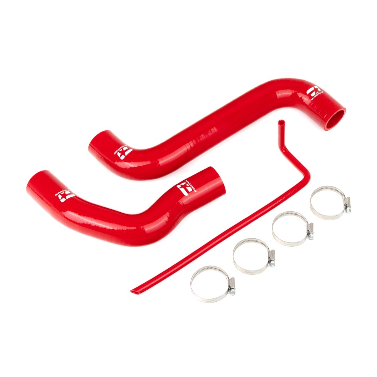OVERTAKE Radiator Hose Kit - Subaru 2013 - 2017 Crosstrek, 2012 - 2016 Impreza, 2011 - 2018 Forester - JDMuscleCoolingA10659REDRed
