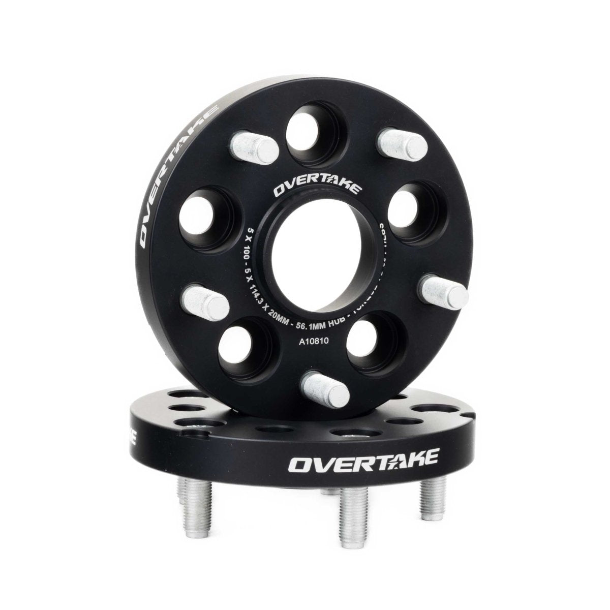 OVERTAKE Wheel Spacer Adapters - Pair - 20mm 5x100 to 5x114.3 - Subaru 2002 - 2014 WRX, 2004 STI, 2013 - 2026 BRZ/GR86, and more - JDMuscleExterior & BodyA10810