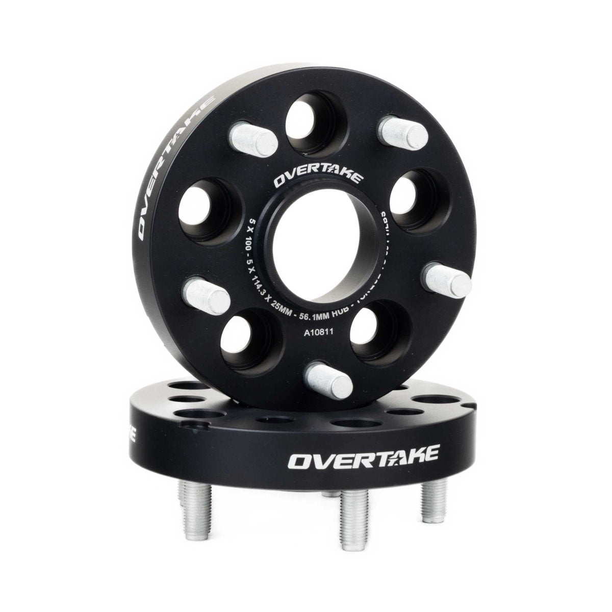 OVERTAKE Wheel Spacer Adapters - Pair - 25mm 5x100 to 5x114.3 - Subaru 2002 - 2014 WRX, 2004 STI, 2013 - 2026 BRZ/GR86, and more - JDMuscleExterior & BodyA10811