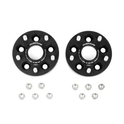 OVERTAKE Wheel Spacer Adapters - Pair - 25mm 5x100 to 5x114.3 - Subaru 2002 - 2014 WRX, 2004 STI, 2013 - 2026 BRZ/GR86, and more - JDMuscleExterior & BodyA10811