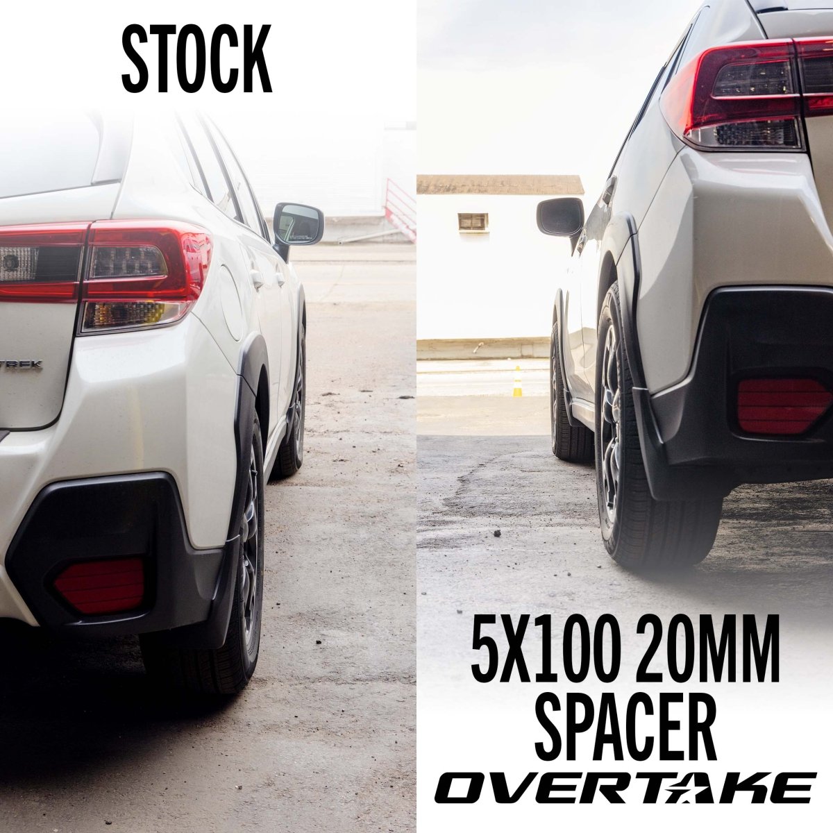 OVERTAKE Wheel Spacers - Pair - 20mm 5x100 - Subaru 2002 - 2014 WRX, 2004 STI, 2013 - 2026 BRZ/GR86, and more - JDMuscleExterior & BodyA10806