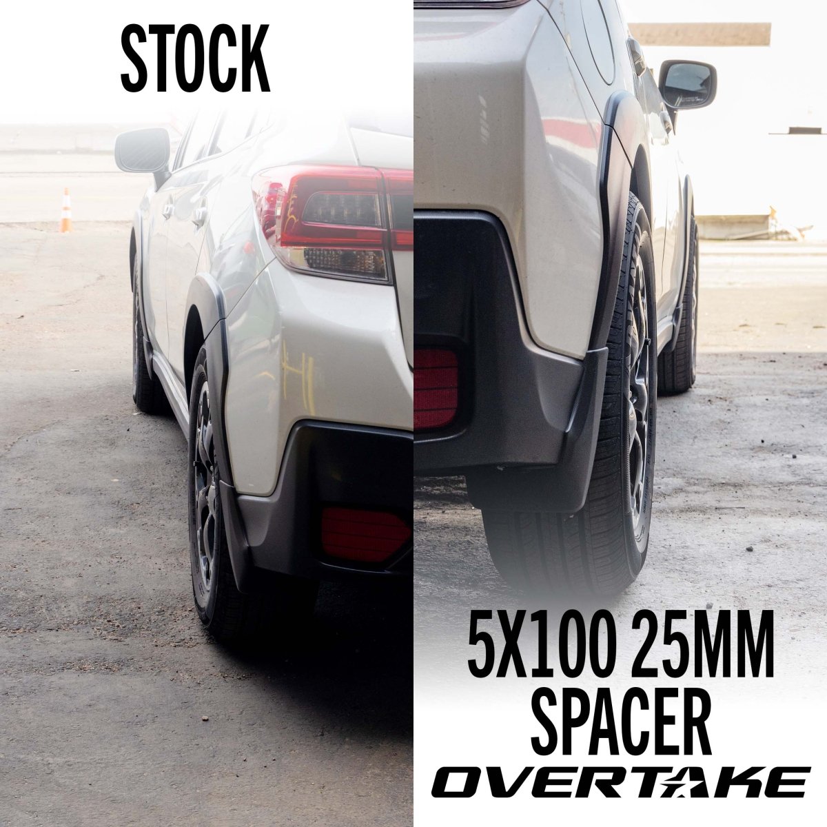 OVERTAKE Wheel Spacers - Pair - 25mm 5x100 - Subaru 2002 - 2014 WRX, 2004 STI, 2013 - 2026 BRZ/GR86, and more - JDMuscleExterior & BodyA10807