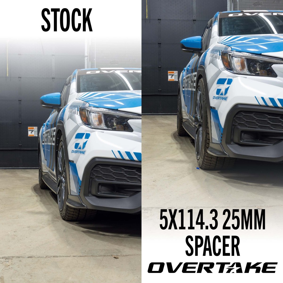 OVERTAKE Wheel Spacers - Pair - 25mm 5x114.3 - Subaru 2015 - 2026 WRX, 2005 - 2021 STI, and more - JDMuscleExterior & BodyA10809