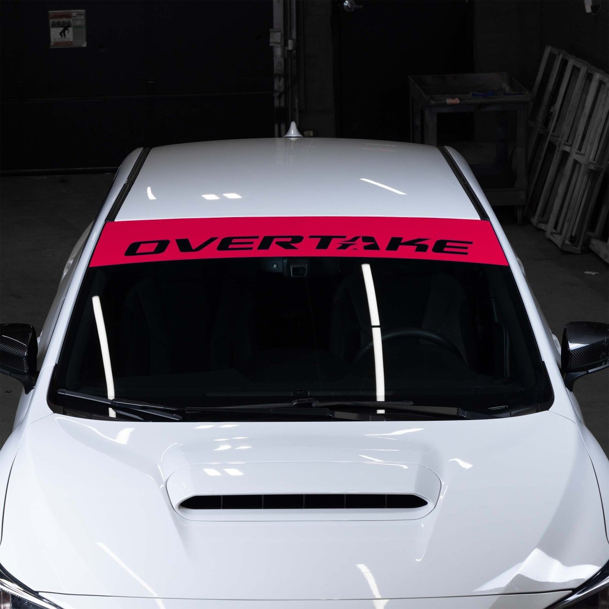 OVERTAKE Windshield Banner - Ships FREE! - JDMuscleApparel & SwagA10394REDRed Banner