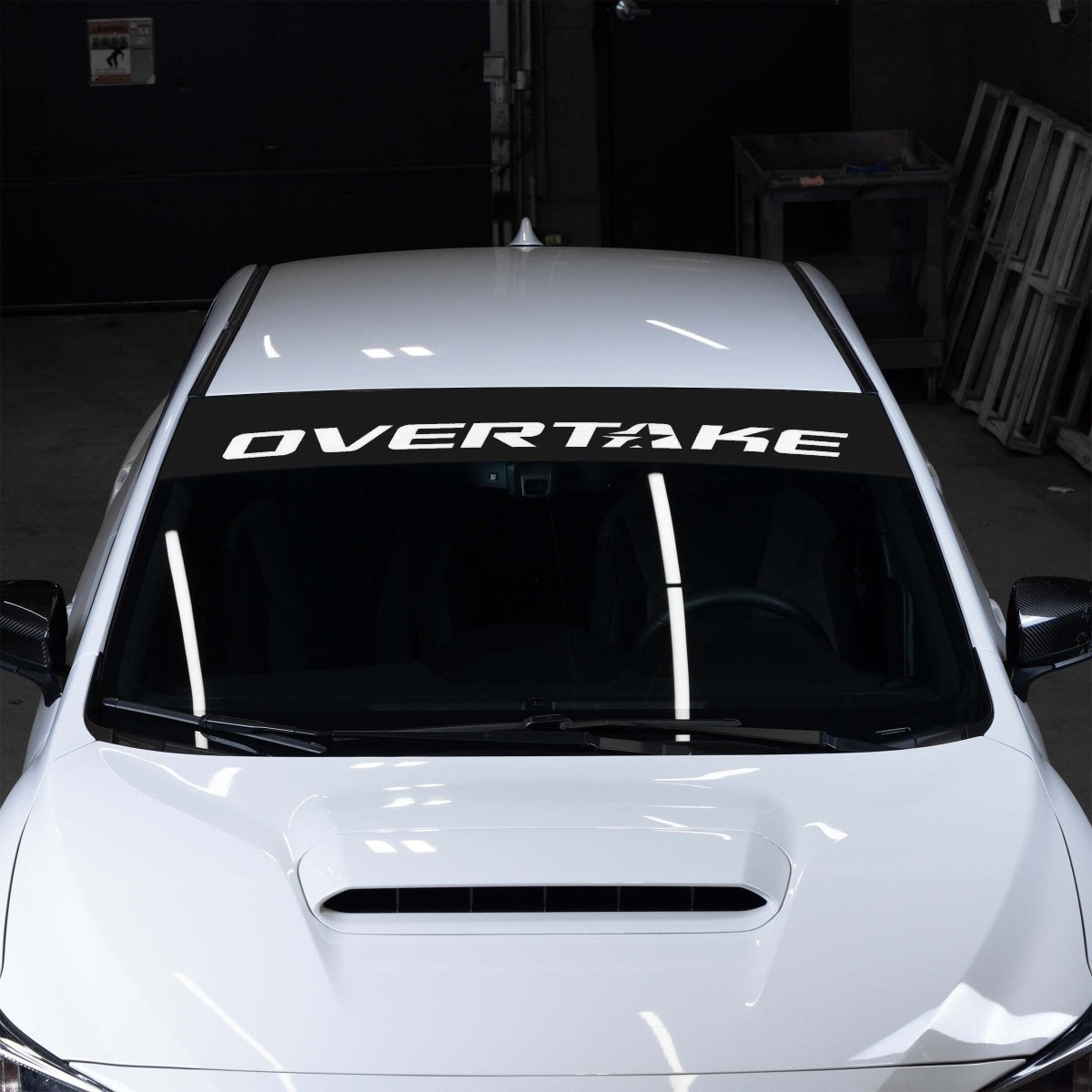 OVERTAKE Windshield Banner - Ships FREE! - JDMuscleApparel & SwagA10394BLKBlack Banner