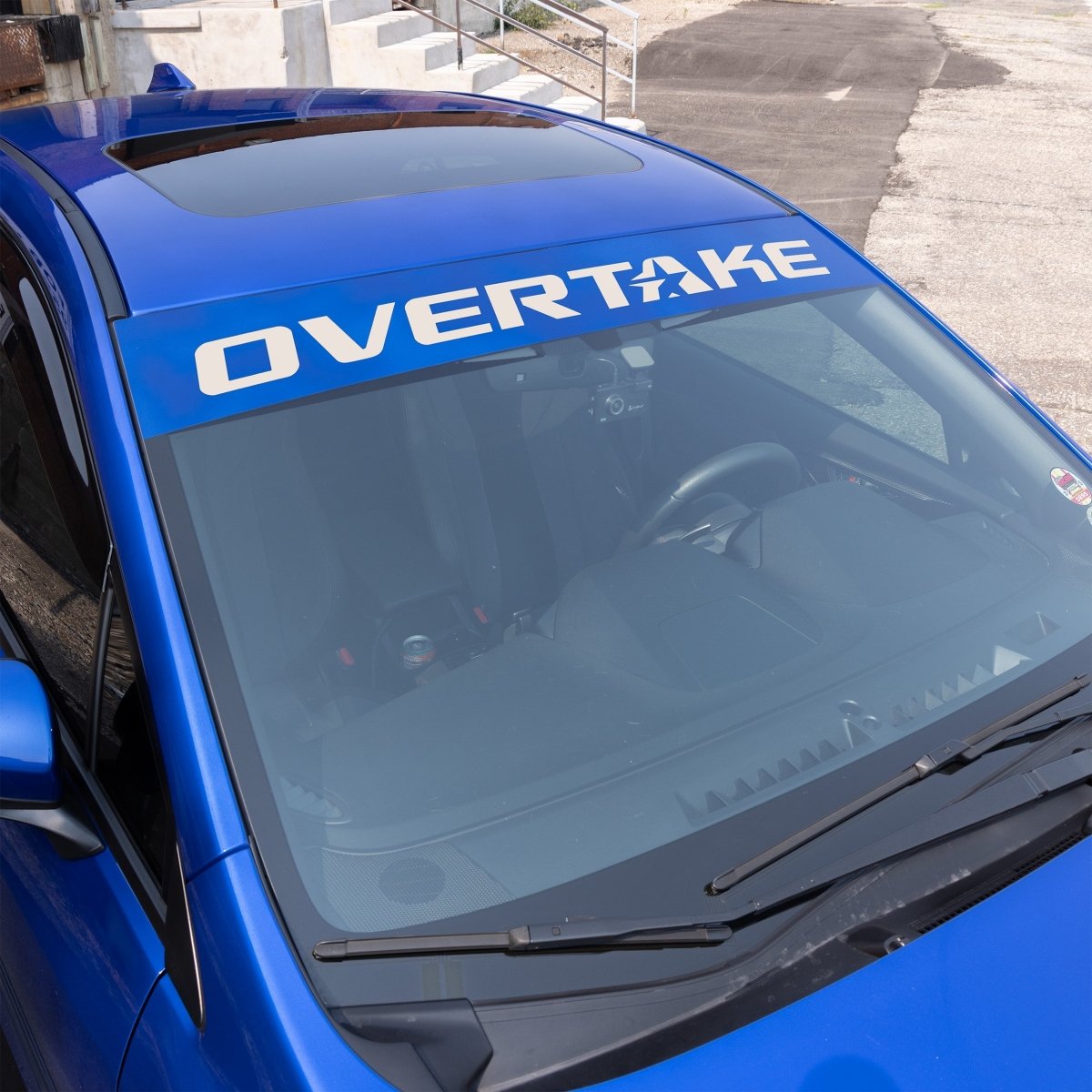 OVERTAKE Windshield Banner - Ships FREE! - JDMuscleApparel & SwagA10394K7XWorld Rally Blue Banner