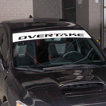 OVERTAKE Windshield Banner - Ships FREE! - JDMuscleApparel & SwagA10394WHTWhite Banner