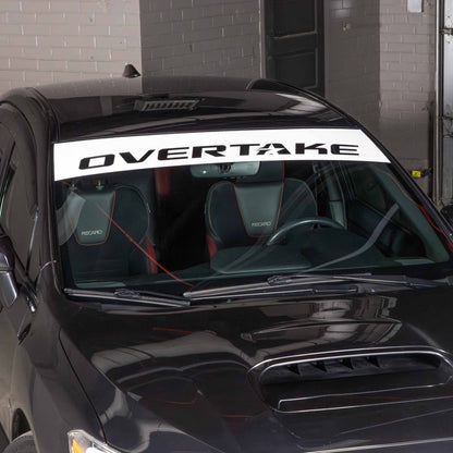 OVERTAKE Windshield Banner - Ships FREE! - JDMuscleApparel & SwagA10394WHTWhite Banner