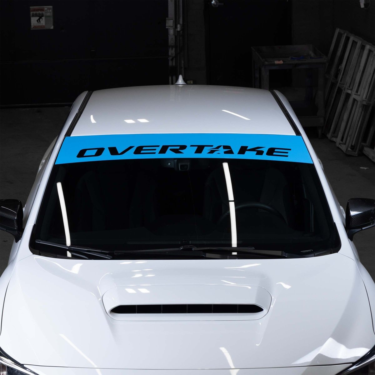 OVERTAKE Windshield Banner - Ships FREE! - JDMuscleApparel & SwagA10394BLUHyper Blue Banner