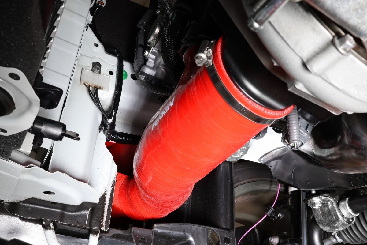 Perrin [22 - 26 WRX] Long Type Turbo Inlet Hose - Red - JDMuscleTurbo Inlet Hoses and PipesperPSP-INT-427RD