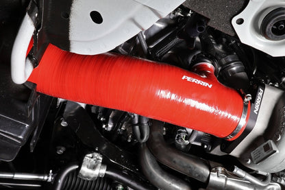 Perrin [22 - 26 WRX] Long Type Turbo Inlet Hose - Red - JDMuscleTurbo Inlet Hoses and PipesperPSP-INT-427RD
