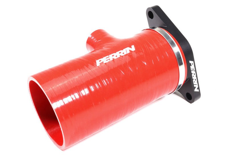 Perrin [22 - 26 WRX] Red 3in Turbo Inlet Hose w/ Nozzle - Short - JDMuscleTurbo Inlet Hoses and PipesperPSP-INT-426RD