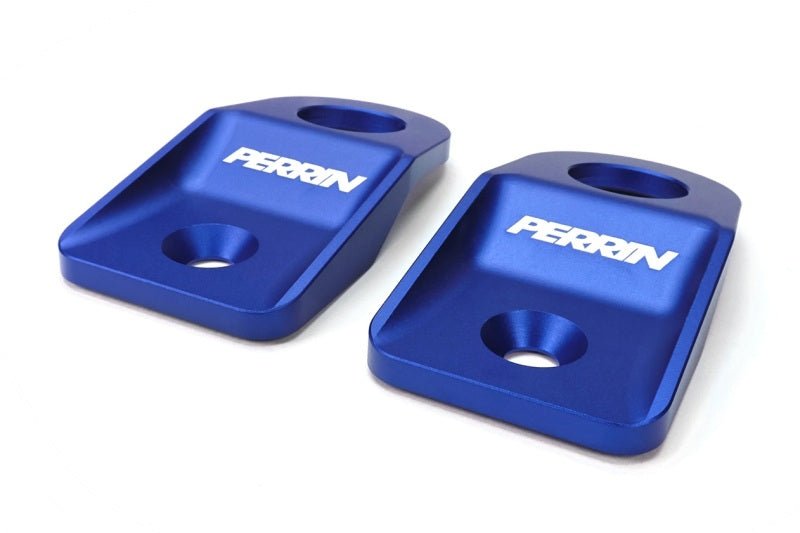 Perrin Performance [08 - 14 Subaru WRX, STI, Impreza, Outback] Upper Radiator Bracket Set - Blue - JDMuscleRadiator AccessoriesperPSP-ENG-522BL
