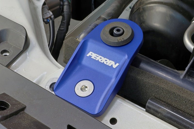 Perrin Performance [08 - 14 Subaru WRX, STI, Impreza, Outback] Upper Radiator Bracket Set - Blue - JDMuscleRadiator AccessoriesperPSP-ENG-522BL