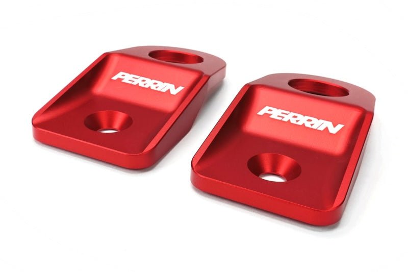 Perrin Performance [08 - 14 Subaru WRX, STI, Impreza, Outback] Upper Radiator Bracket Set - Red - JDMuscleRadiator AccessoriesperPSP-ENG-522RD