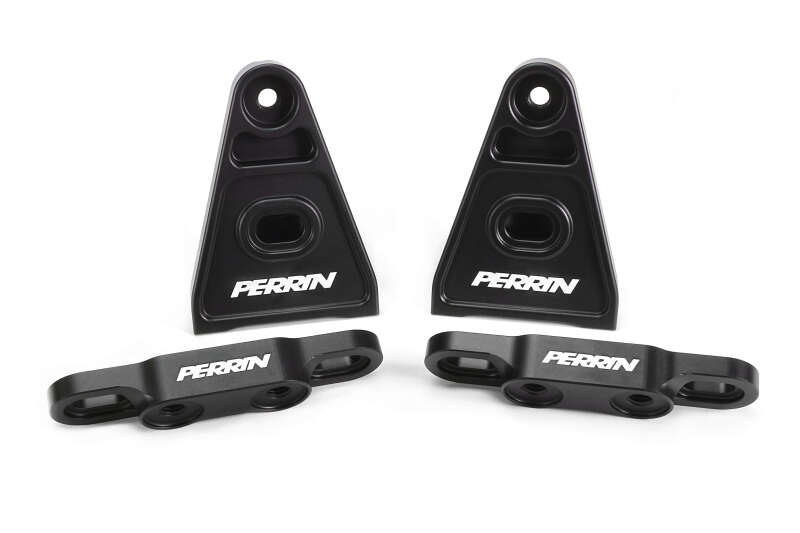 Perrin Performance [15-21 WRX/STI] High-Lift Hood Brackets - Black - JDMuscleHoodsperPSP-BDY-011BK