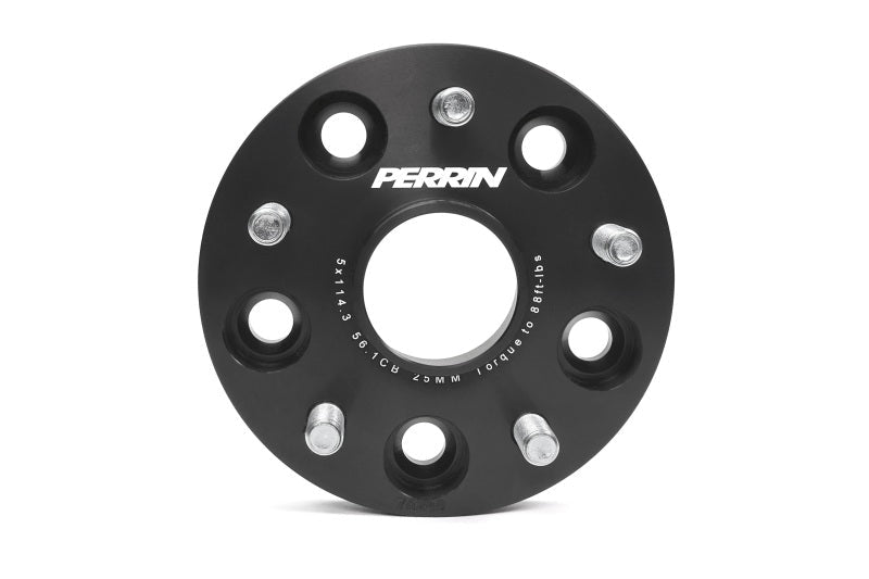 Perrin Performance Subaru 25mm Wheel Spacers 5x114.3 Bolt Pattern with 56mm Hub in Black [Universal] - JDMuscleWheel Spacers and AdaptersperPSP-WHL-025BK