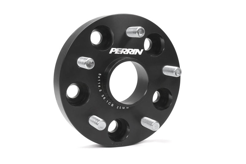 Perrin Performance Subaru 25mm Wheel Spacers 5x114.3 Bolt Pattern with 56mm Hub in Black [Universal] - JDMuscleWheel Spacers and AdaptersperPSP-WHL-025BK