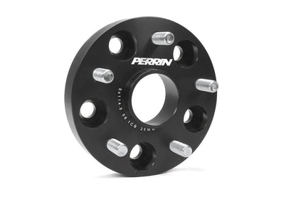 Perrin Performance Subaru 25mm Wheel Spacers 5x114.3 Bolt Pattern with 56mm Hub in Black [Universal] - JDMuscleWheel Spacers and AdaptersperPSP-WHL-025BK