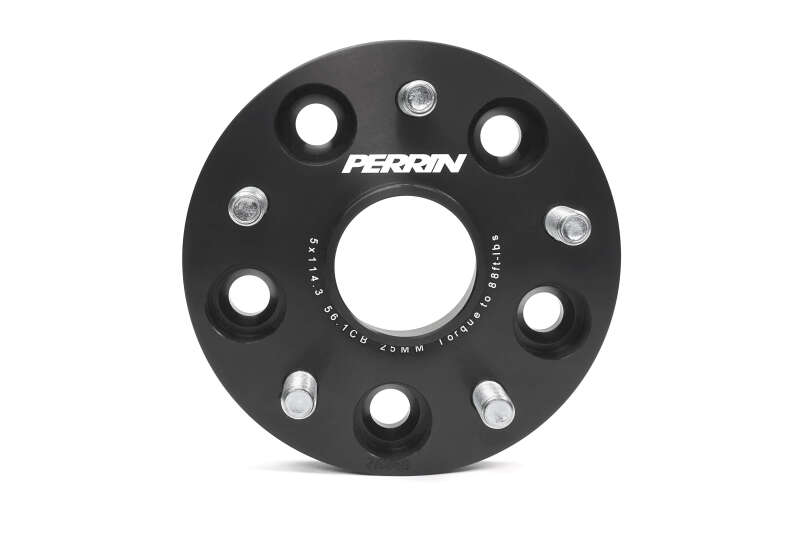 Perrin Performance Subaru 25mm Wheel Spacers 5x114.3 Bolt Pattern with 56mm Hub in Black [Universal] - JDMuscleWheel Spacers and AdaptersperPSP-WHL-025BK
