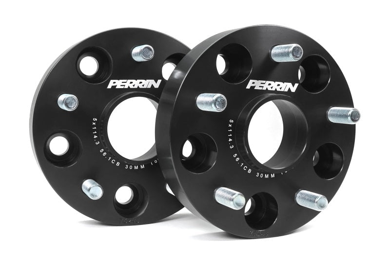 Perrin Performance Subaru 30mm Wheel Spacers 5x114.3 BP with 56mm Hub - Black [Universal] - JDMuscleWheel Spacers and AdaptersperPSP-WHL-030BK