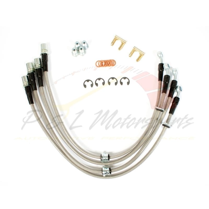 P&L Motorsports 08+ WRX/STI Stainless Steel Brake Line Kit - JDMuscleBrake LinesPL-SUB403-02Black