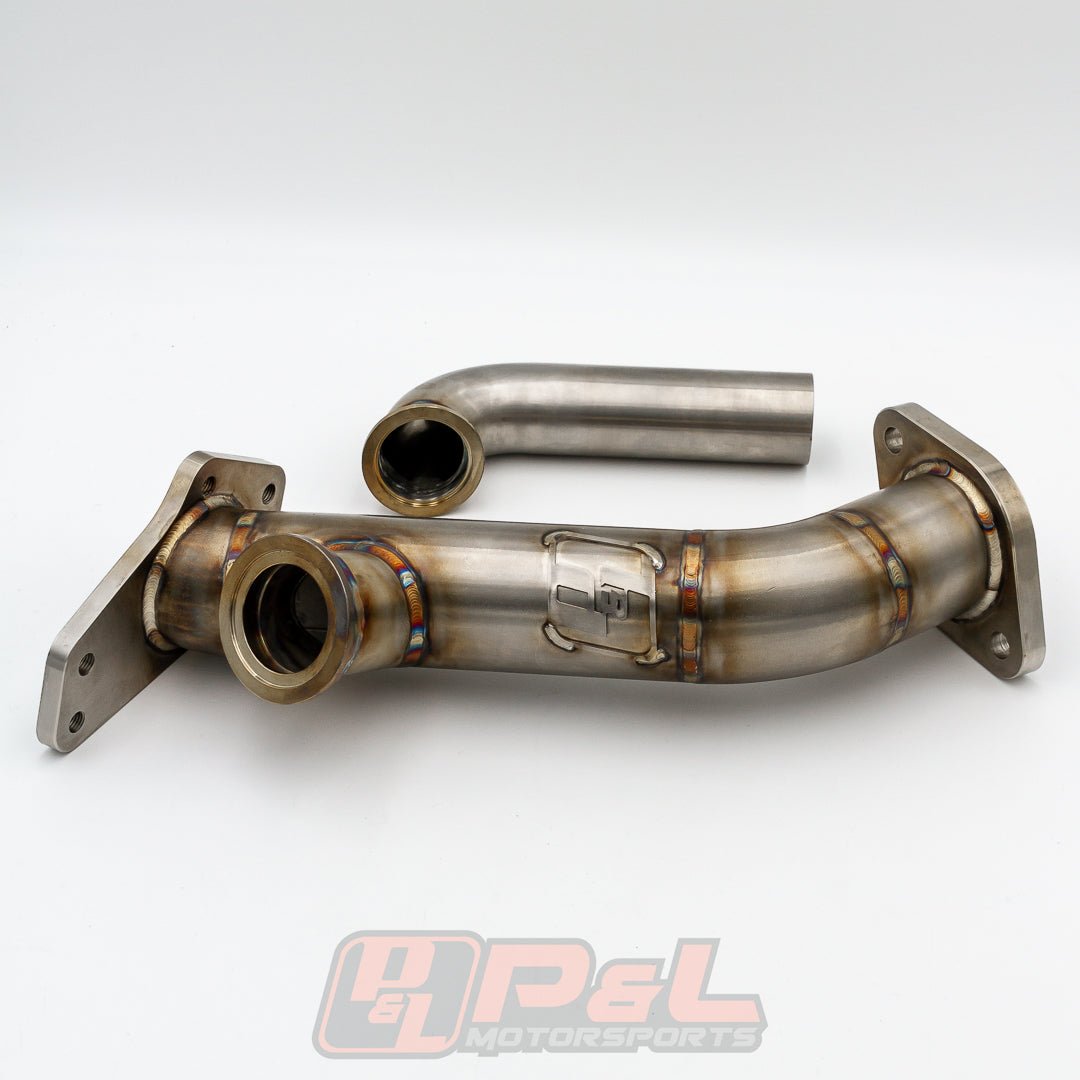P&L Motorsports 38mm External Wastegate Kit - JDMuscleExhaustPL-SUB502-01Up - Pipe & Dump Tube Only