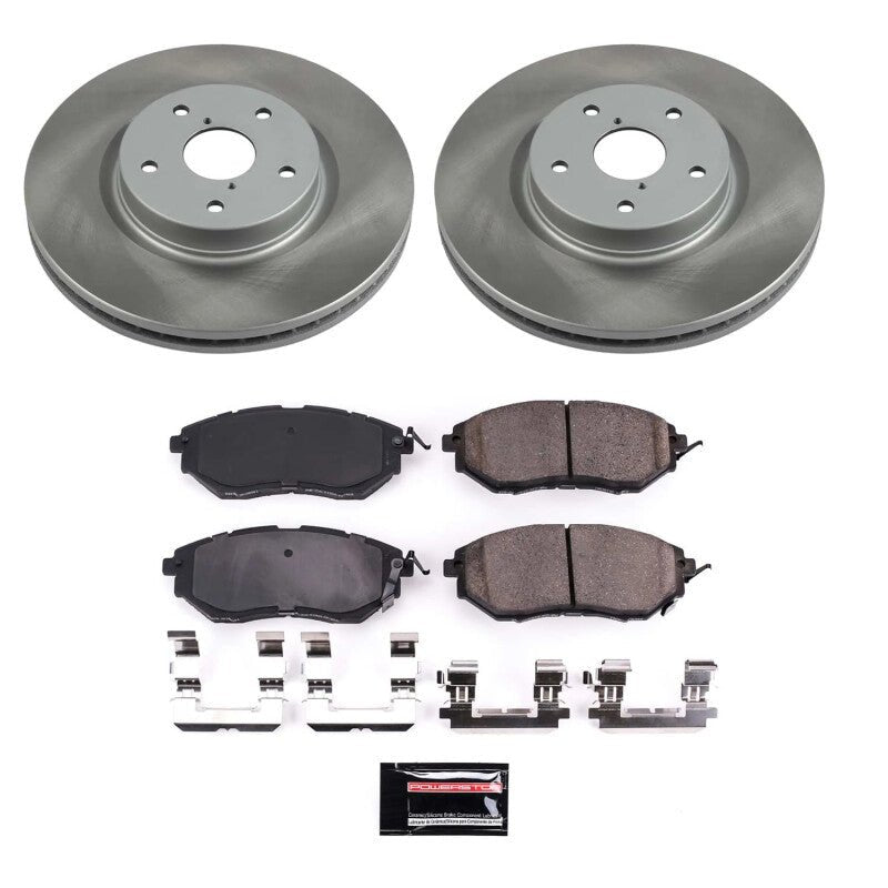 Power Stop 15 - 21 WRX Front Semi - Coated Rotor Kit - JDMuscleSPKpsbSC4603