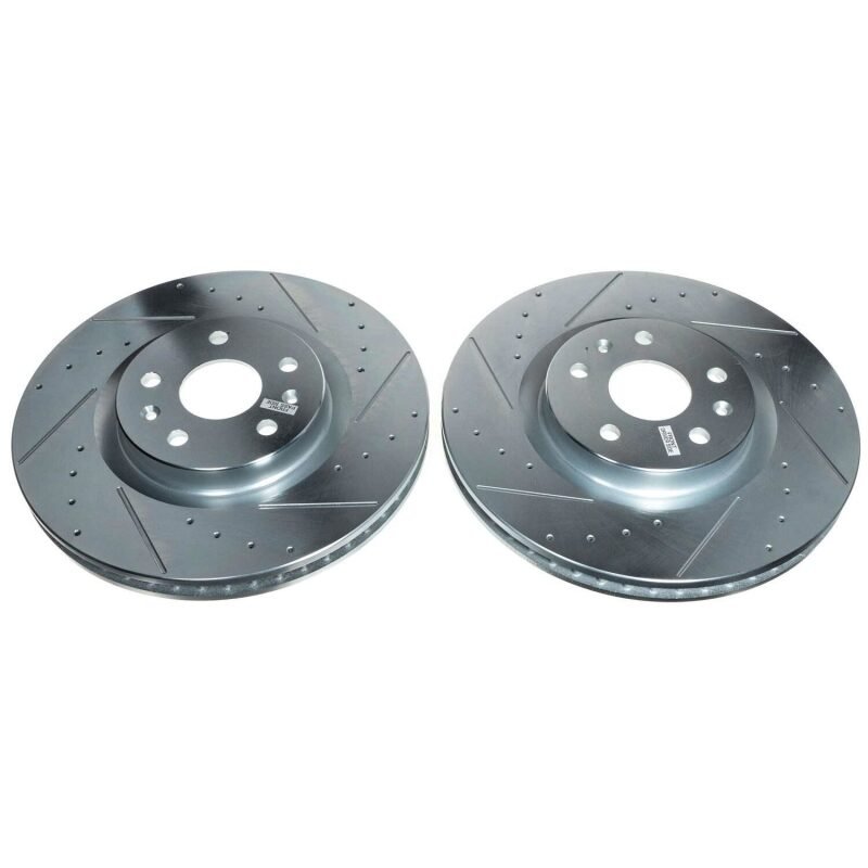 Power Stop 20 - 24 Chevrolet Corvette Front Evolution Drilled & Slotted Rotors – Pair | psbAR82202XPR - JDMuscleSPK483237
