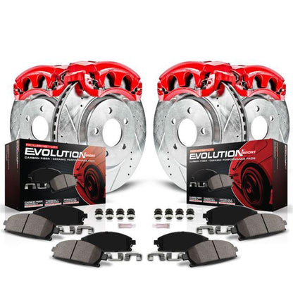 Power Stop 2008-17 STI Front & Rear Z23 Evolution Sport Brake Kit w/Calipers | KC4490 - JDMuscleBrake KitspsbKC4490