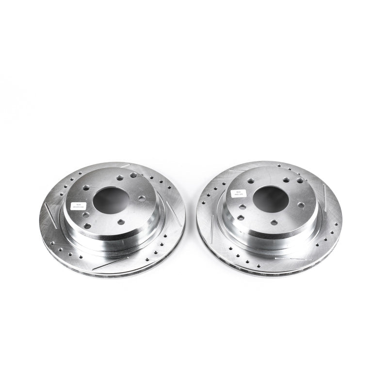 Power Stop 84 - 87 Chevrolet Corvette Rear Evolution Drilled & Slotted Rotors - Pair | psbAR8221XPR - JDMuscleSPK382048