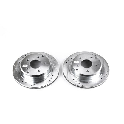 Power Stop 84 - 87 Chevrolet Corvette Rear Evolution Drilled & Slotted Rotors - Pair | psbAR8221XPR - JDMuscleSPK382048