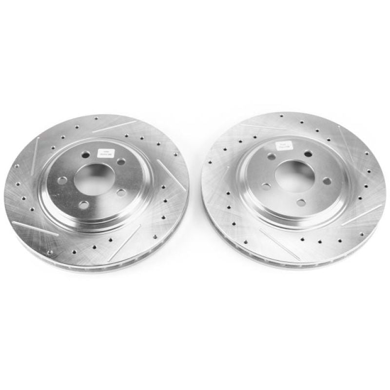 Power Stop 94 - 01 Ford Mustang Front Evolution Drilled & Slotted Rotors - Pair | psbAR8144XPR - JDMuscleSPK386201