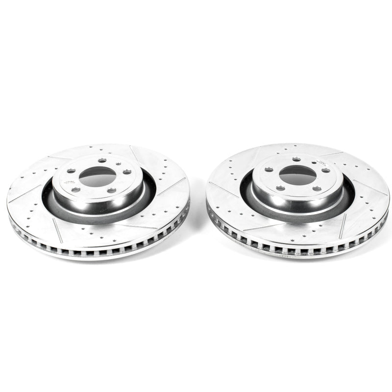 Power Stop Evolution Drilled & Slotted Front Rotors for 2015 - 2017 Ford Mustang – Pair | psbAR85157XPR - JDMuscleSPK380167
