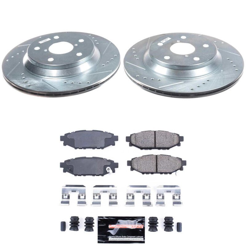 Power Stop Z23 Evolution Sport Brake Kit for 2024 Subaru Impreza Rear - Enhanced Stopping Power & Low Dust Performance - JDMuscleSPK873171