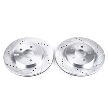 PowerStop 05 - 14 Ford Mustang Rear Evolution Drilled & Slotted Rotors - Pair | psbAR8174XPR - JDMuscleSPK384632