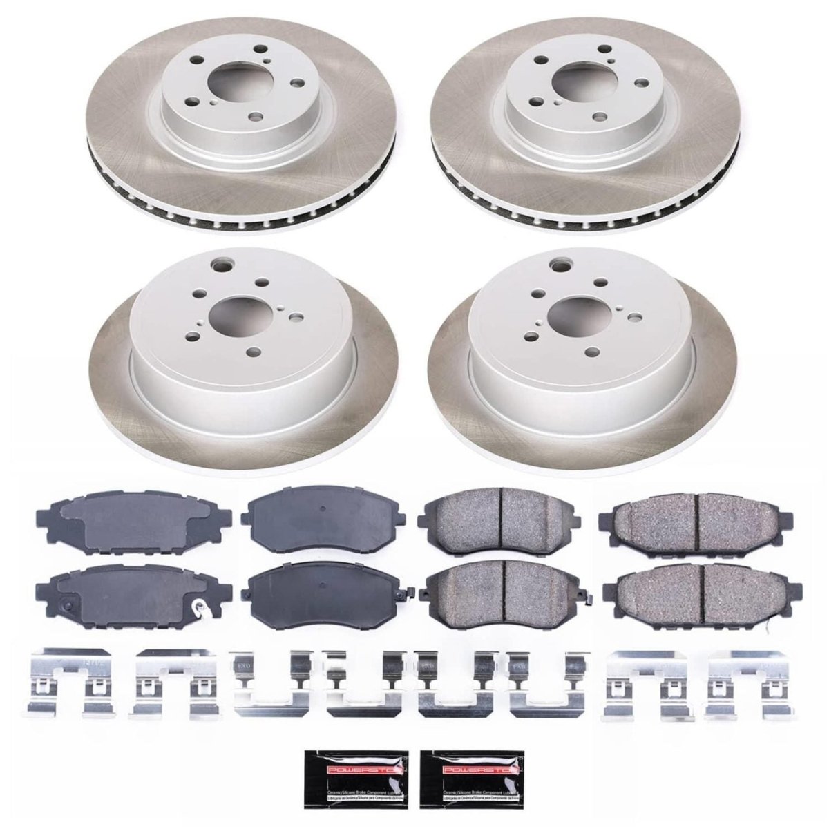 PowerStop [08-10 Impreza] Semi-Coated Rotor Kit Front and Rear - JDMuscleBrake RotorsPSBSC6110