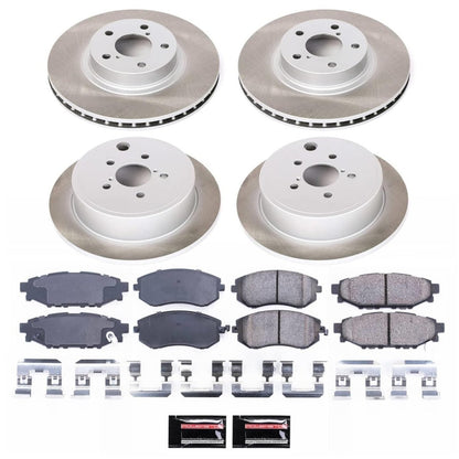 PowerStop [08-10 Impreza] Semi-Coated Rotor Kit Front and Rear - JDMuscleBrake RotorsPSBSC6110