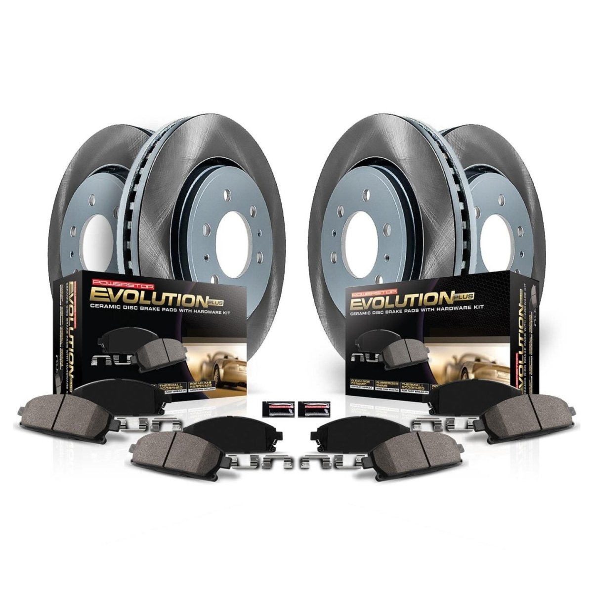 PowerStop [10-14 Legacy] Semi-Coated Rotor Kit – Front and Rear - JDMuscleBrake RotorsPSBSC5830