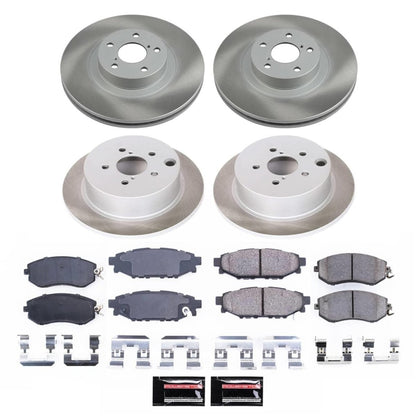 PowerStop [16-17 Crosstrek] Front and Rear Semi-Coated Rotor Kit - JDMuscleBrake RotorsPSBSC6762