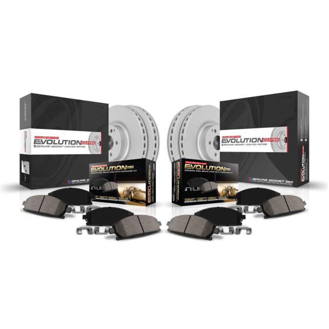 PowerStop [16-19 Civic] Z17 Evolution Geomet Coated Front and Rear Brake Kit - Natural Finish - JDMuscleBrake KitspsbCRK7574