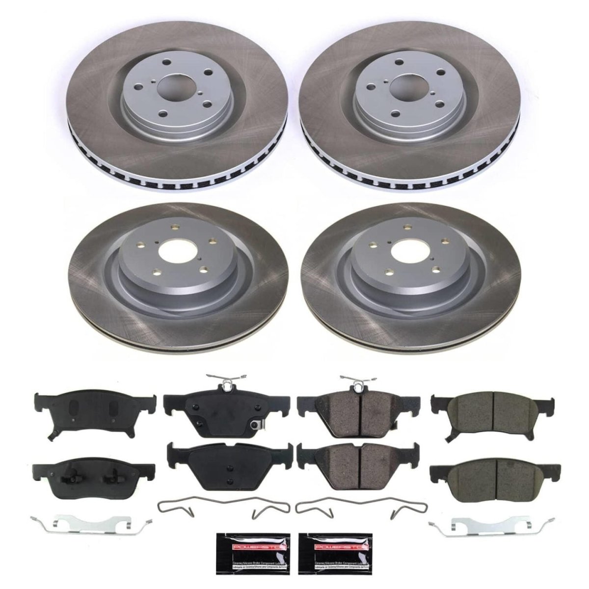 PowerStop [19-20 Ascent] Semi-Coated Rotor Kit – Front and Rear - JDMuscleBrake RotorsPSBSC8518