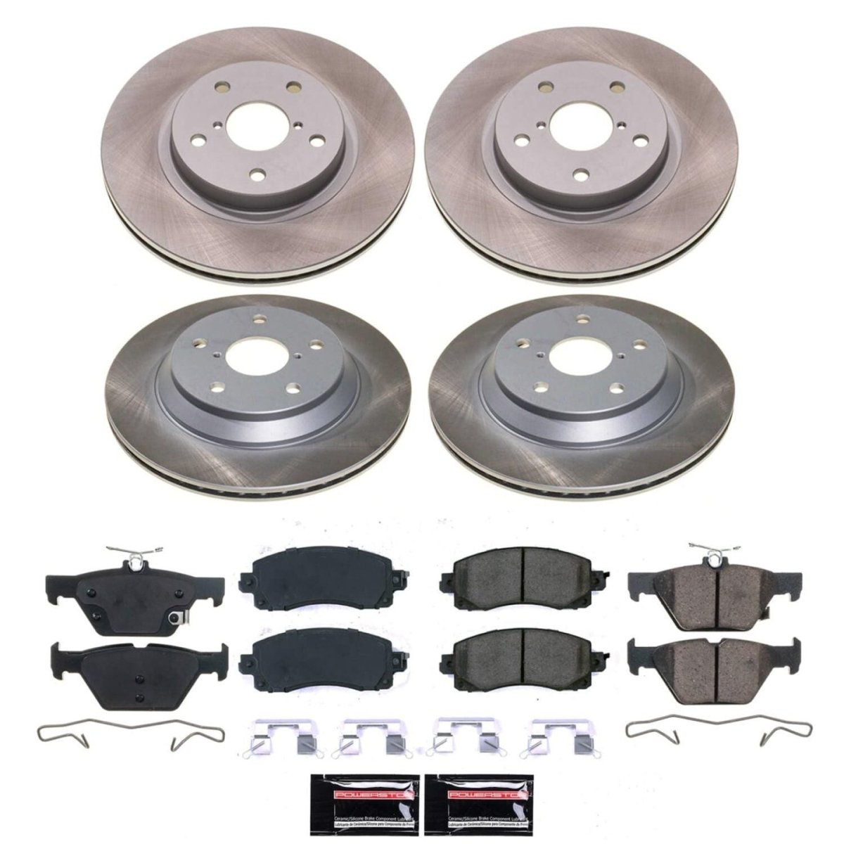 PowerStop [19-22 Forester] Semi-Coated Rotor Kit – Front and Rear - JDMuscleBrake RotorsPSBSC8520