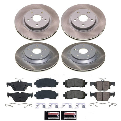 PowerStop [19-22 Forester] Semi-Coated Rotor Kit – Front and Rear - JDMuscleBrake RotorsPSBSC8520