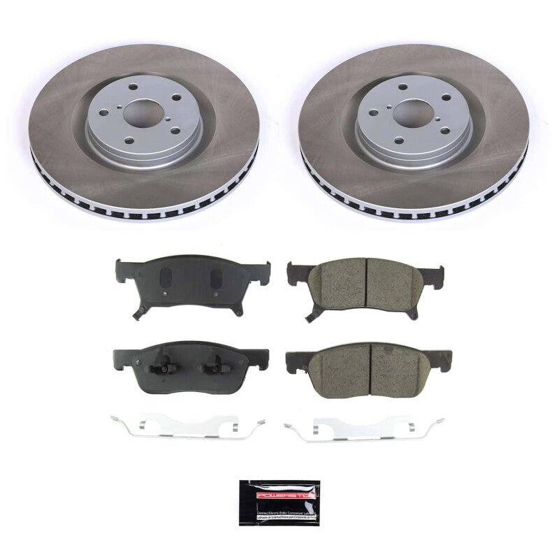 PowerStop 19 - 22 Subaru Ascent Front Semi - Coated Rotor Kit - Z17 Evolution Plus Brake Upgrade - JDMuscleSPK758850
