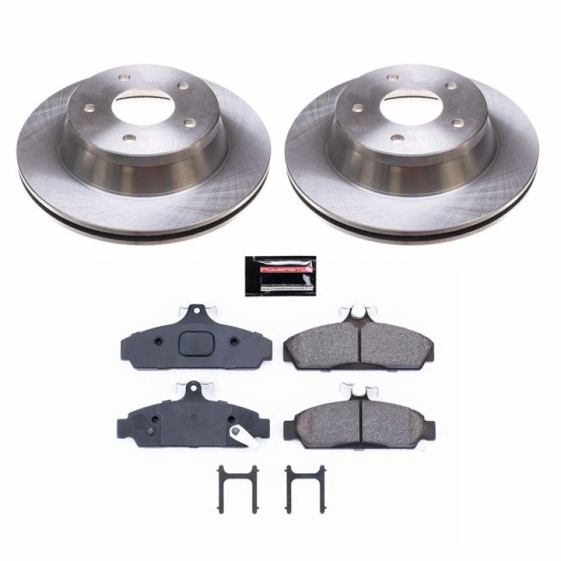 PowerStop 84 - 87 Chevrolet Corvette Front Autospecialty Brake Kit with Z17 Evolution Plus Ceramic Pads and Rotors | psbKOE4810 - JDMuscleSPK385230
