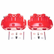 PowerStop 94 - 98 Ford Mustang Front Red Powder Coated Brake Calipers with Brackets – Pair | psbS4654C - JDMuscleSPK379955
